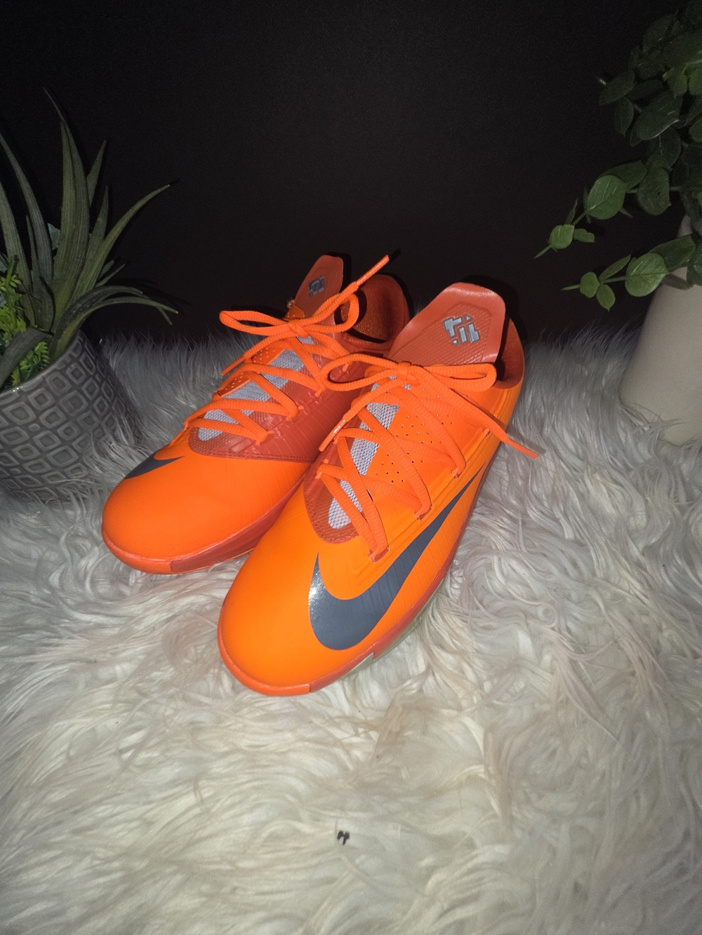 Nike KD6 NYC 66 From 2014 Basketball Shoes In A Bright Orange & Red. Size 6Y